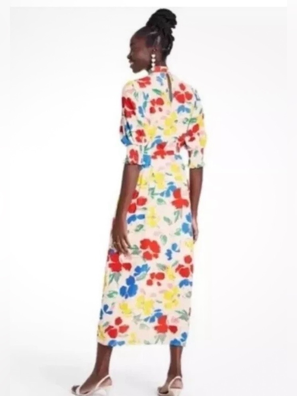 Rixo x Target Women’s Floral Mock Neck Cascade Ruffle Dress Size 10 NWT - Picture 2 of 12